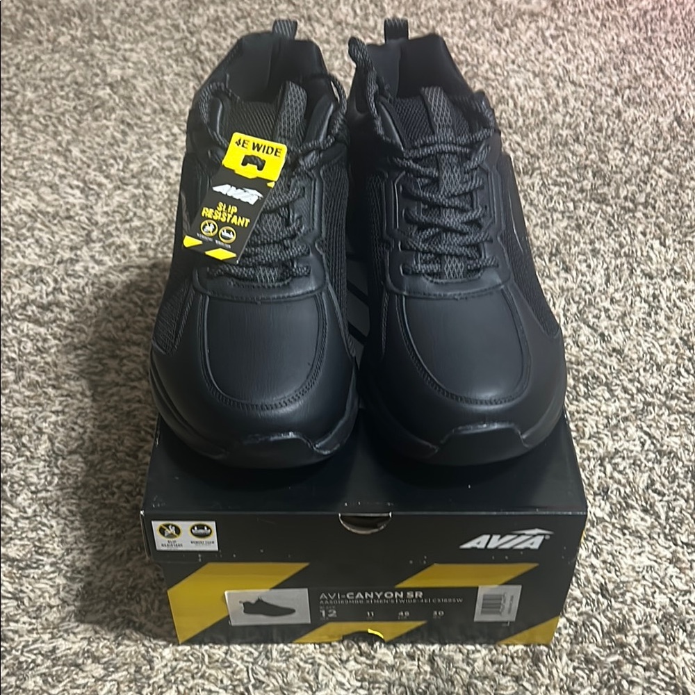 Avia Black Athletic Shoes with Durable Design